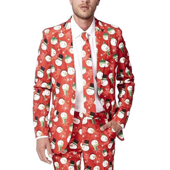 SUITMEISTER Ugly Xmas Sweater Costume Christmas Snowman Suit NWT - Picture 2 of 5